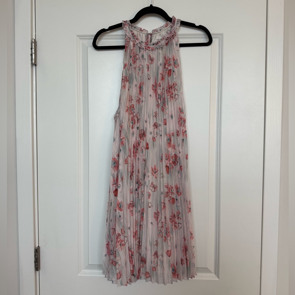 Aritzia Wilfred Floral Pleated Dress - Size Large
